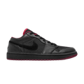 Jordan 1 Retro Low Black Metallic Silver Varsity Red