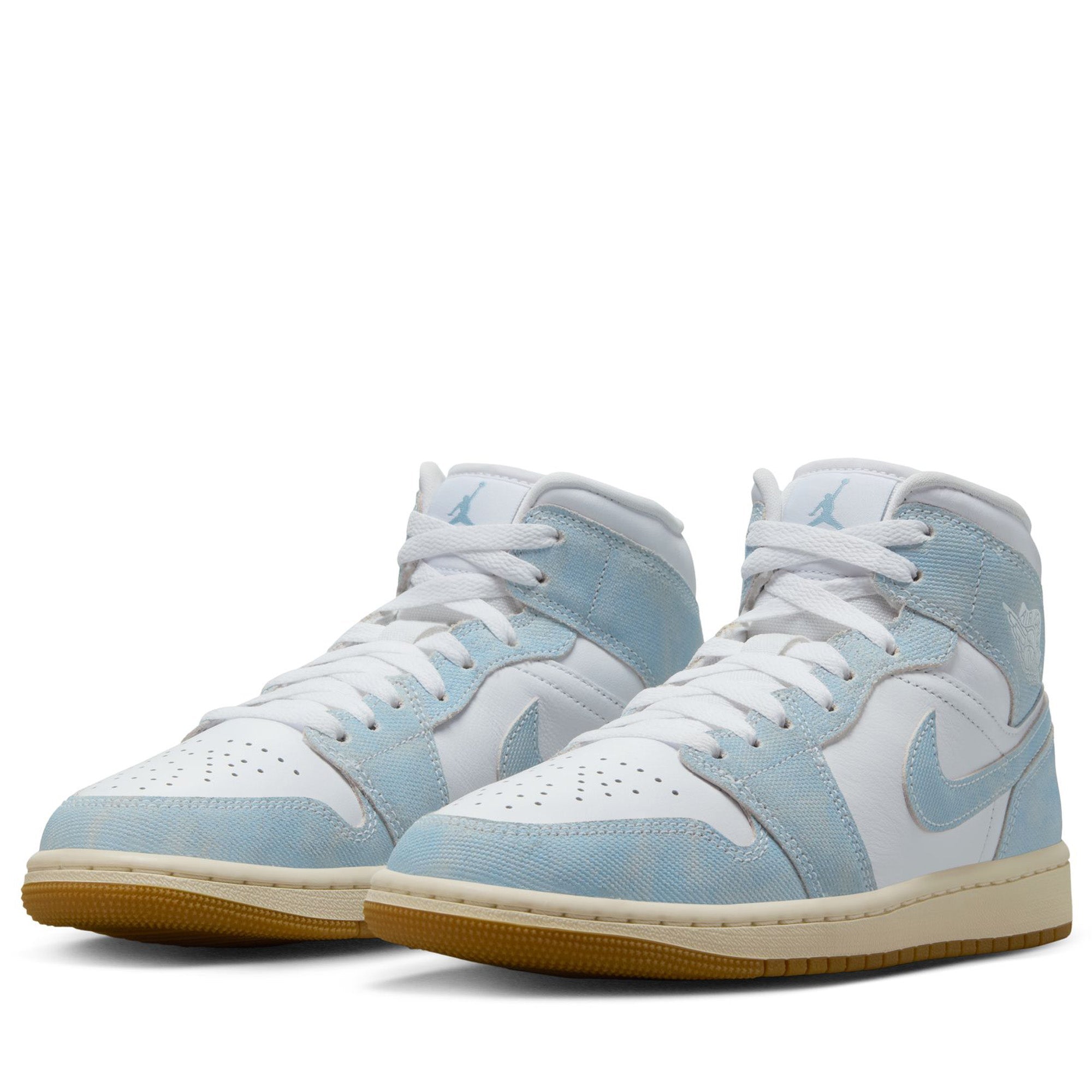 Women's Air Jordan 1 Mid SE - White/Worn Blue