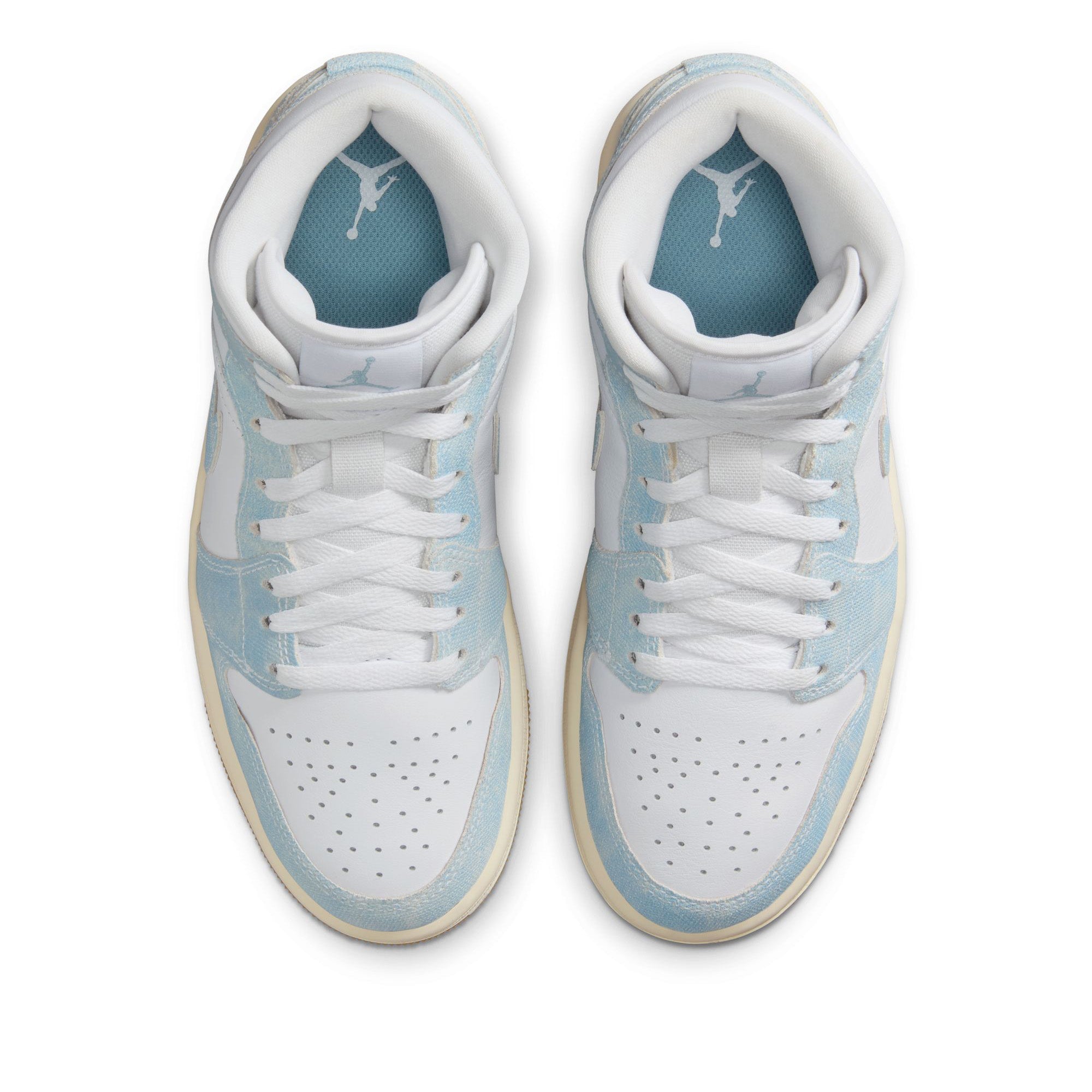 Women's Air Jordan 1 Mid SE - White/Worn Blue
