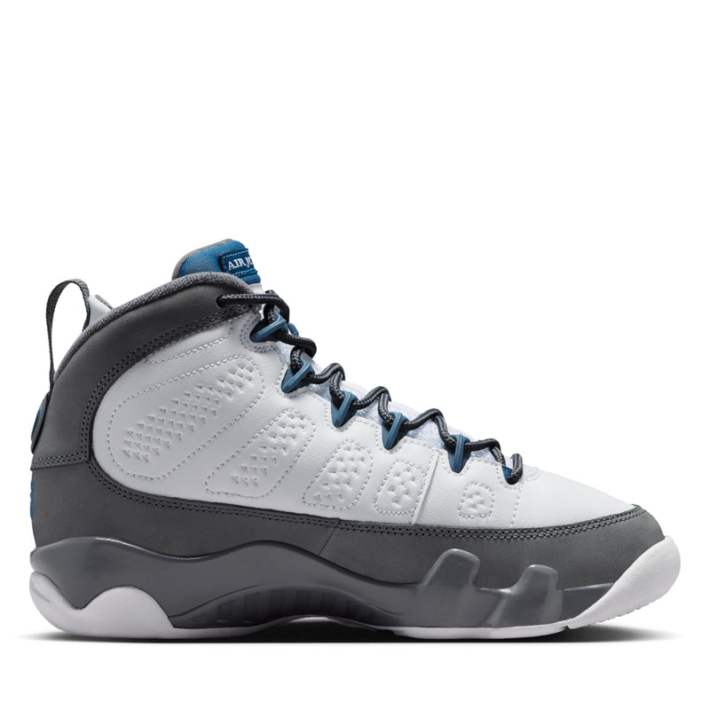 Air Jordan 9 Retro 'Flint Grey' (GS) - White/French Blue