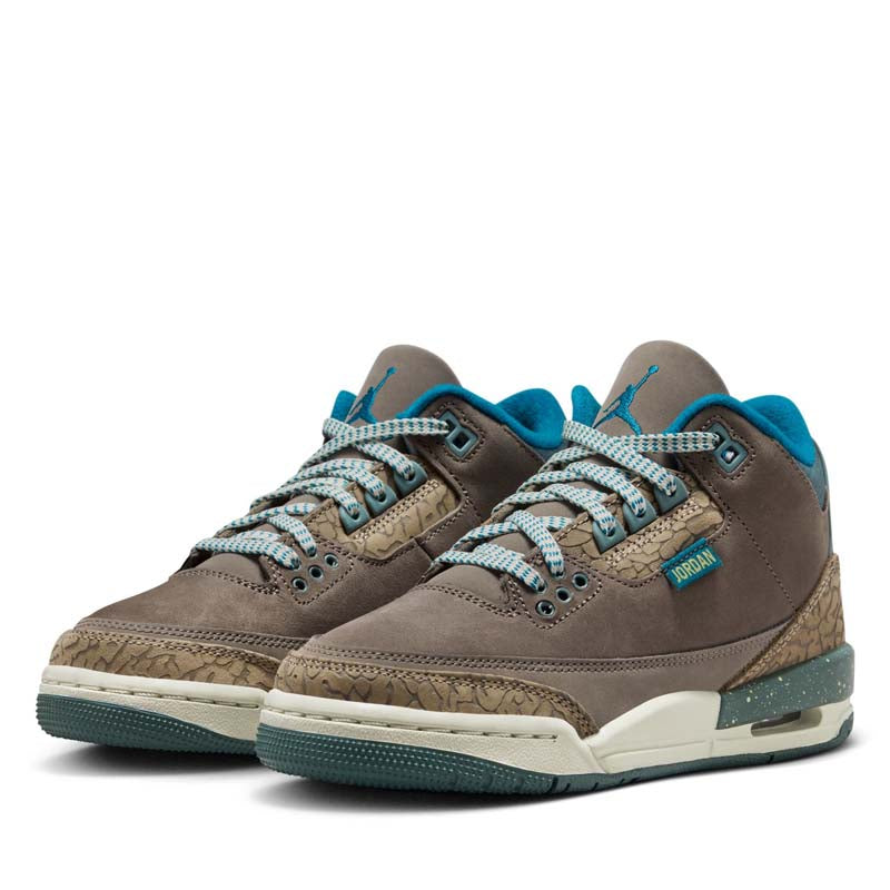 Air Jordan 3 Retro (GS) - Olive Grey/Green Abyss