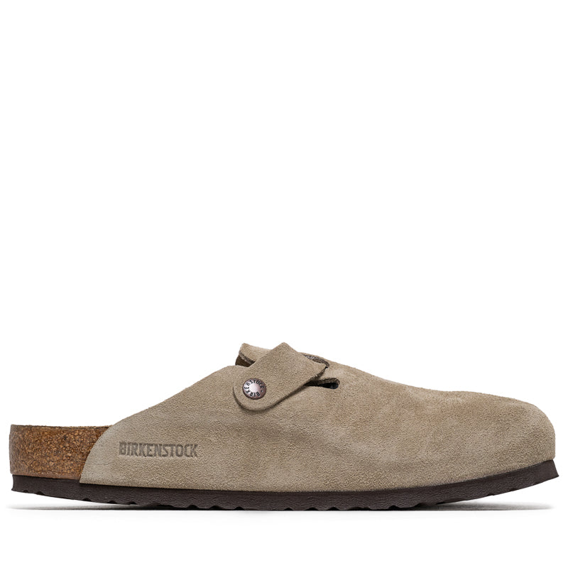 Birkenstock Boston Soft Footbed Suede - Taupe