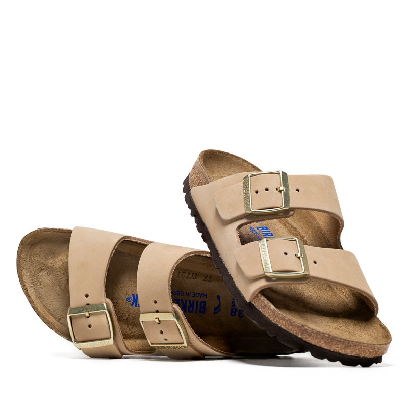 Women's Birkenstock Arizona Soft Footbed Nubuck - Sandcastle