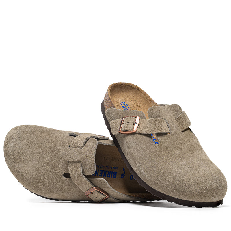 Birkenstock Boston Soft Footbed Suede - Taupe