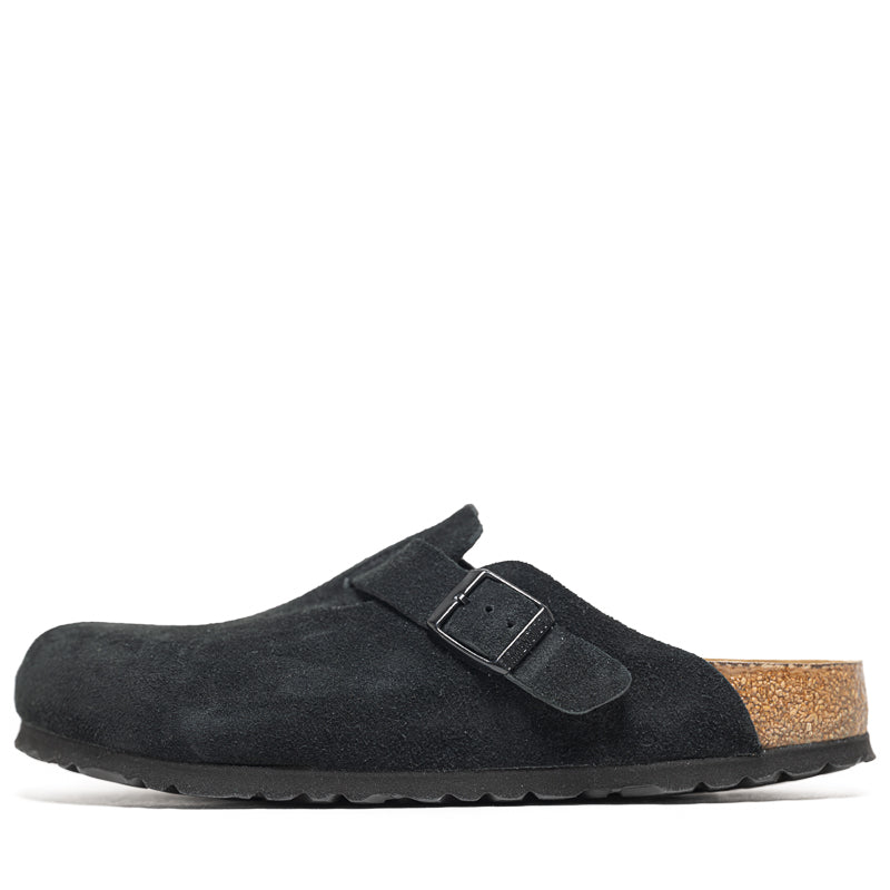 Birkenstock Boston Soft Footbed Suede - Black