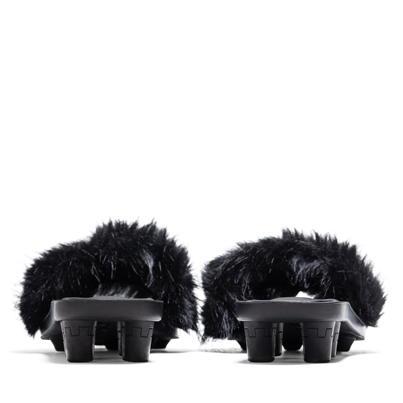 Women's Fenty x Puma Chic Fur Slide - Black/Silver