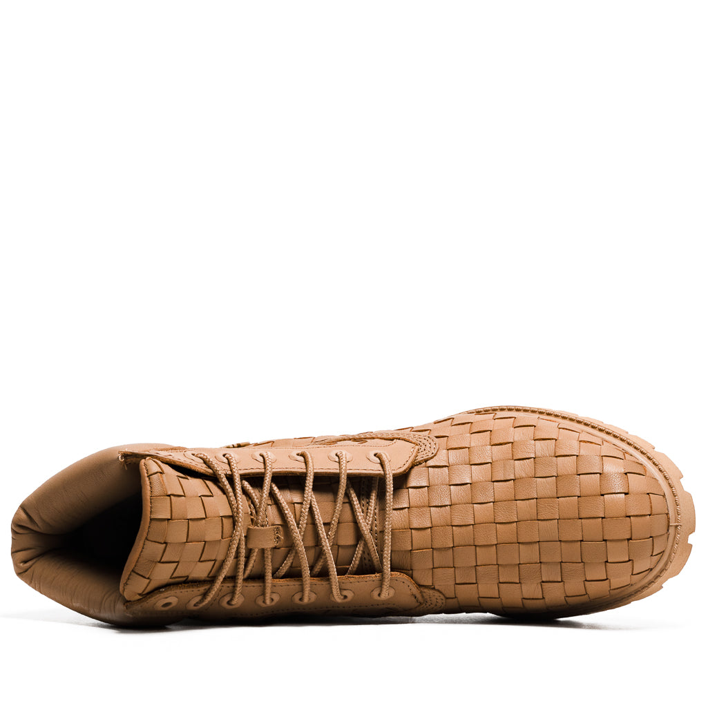 Timberland Textured Premium 6" Lace Up Boot - Medium Beige Full Grain